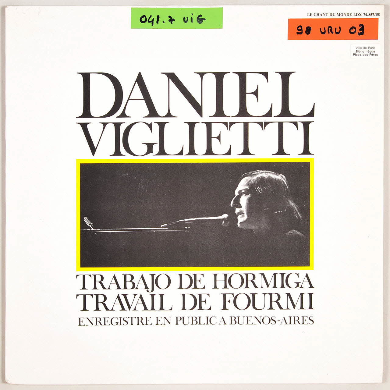Circe Maia ; Daniel Viglietti ; Nicolas Guillen ; Osvaldo Acedo ; Miky Hearne ; Le Chant Du Monde disque 33 tours Otra voz canta Buenos-Aires(Argentine) 1984 MUS2011.3.159.1-5 Photo