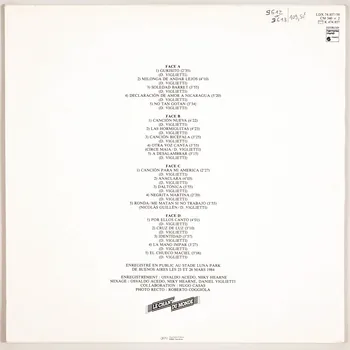 Circe Maia ; Daniel Viglietti ; Nicolas Guillen ; Osvaldo Acedo ; Miky Hearne ; Le Chant Du Monde disque 33 tours Otra voz canta Buenos-Aires(Argentine) 1984 MUS2011.3.159.1-5 Photo