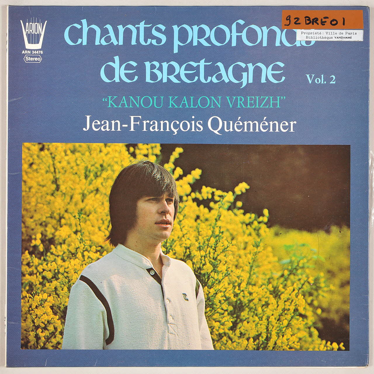 Jean-François Quéméner ; Claude Morel ; Arion disque 33 tours O lo le... 1978 MUS2011.3.43.1-2 Photo