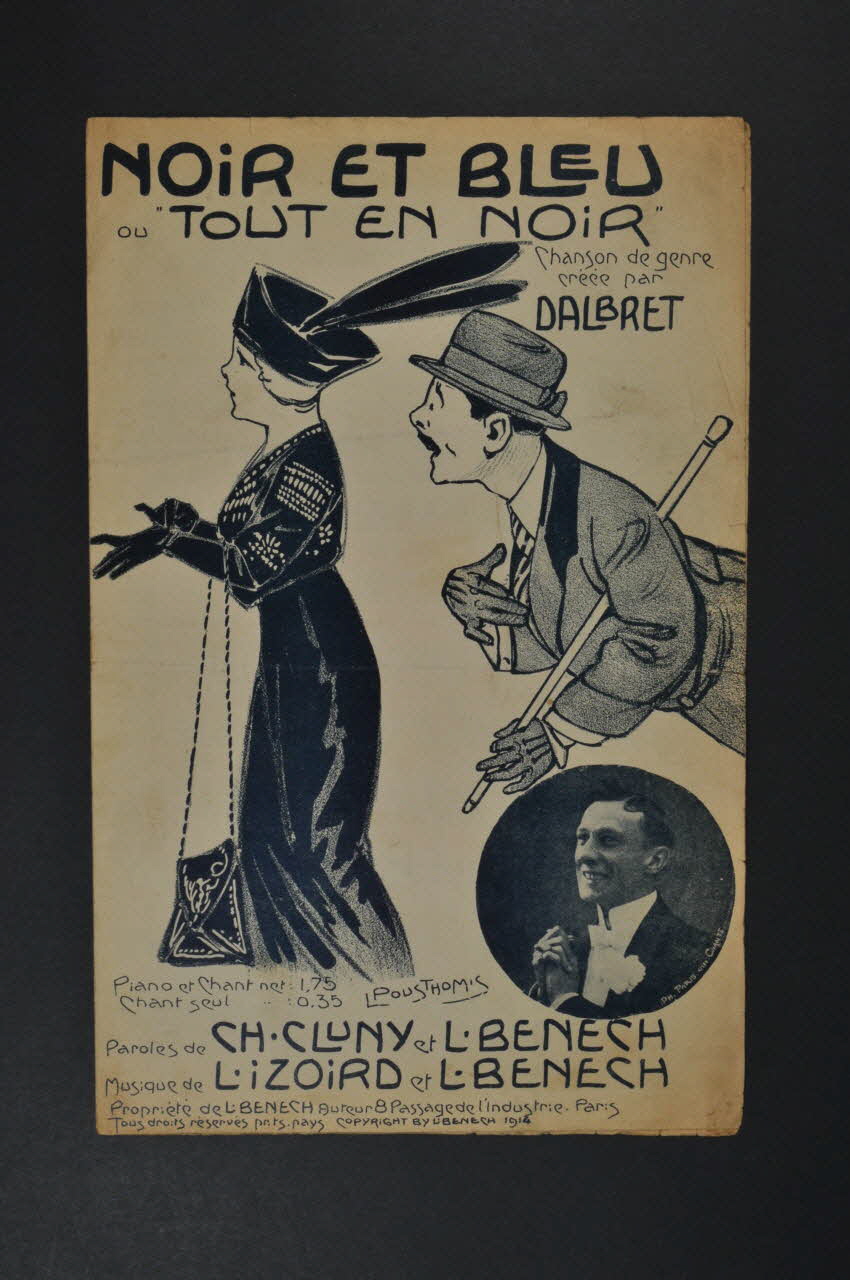 Charles Cluny ; Ferdinand Louis Bénech ; Louis Izoird ; Paul Dalbret chanson petit format Île-de-France, France 1914 1965.144.136 Photo Mucem
