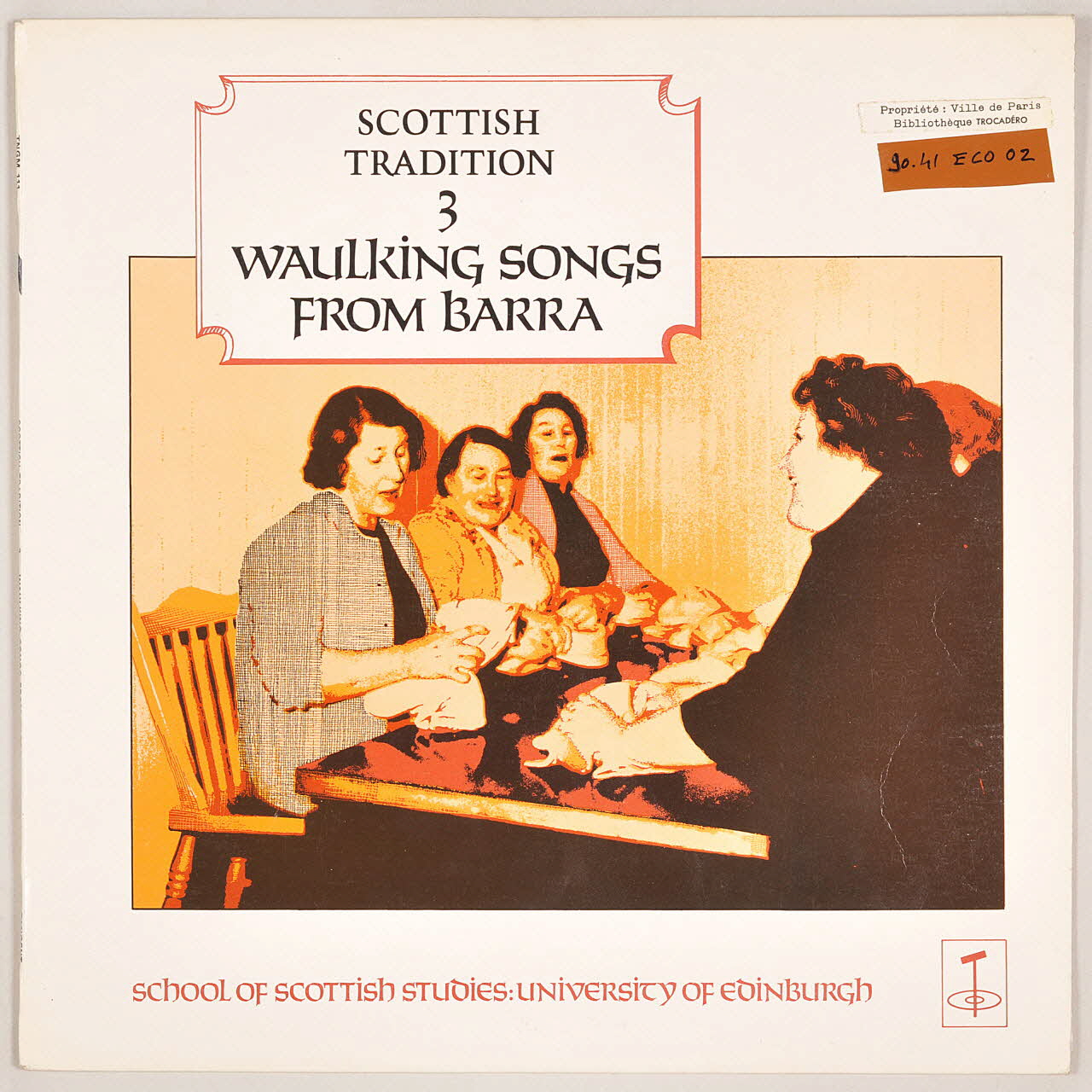 Mary Morrison ; Calum Johnston ; Kate Buchanan ; Flora Boyd ; Tangent Records; disque 33 tours Latha sibhal beinne dhomh 1965 MUS2011.3.9.1-4 Photo