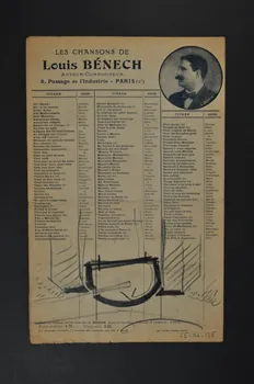 Charles Cluny ; Ferdinand Louis Bénech ; Louis Izoird ; Paul Dalbret chanson petit format Île-de-France, France 1914 1965.144.136 Photo Mucem