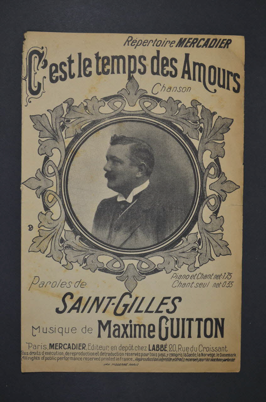 chanson petit format 1965.144.139 Photo Mucem