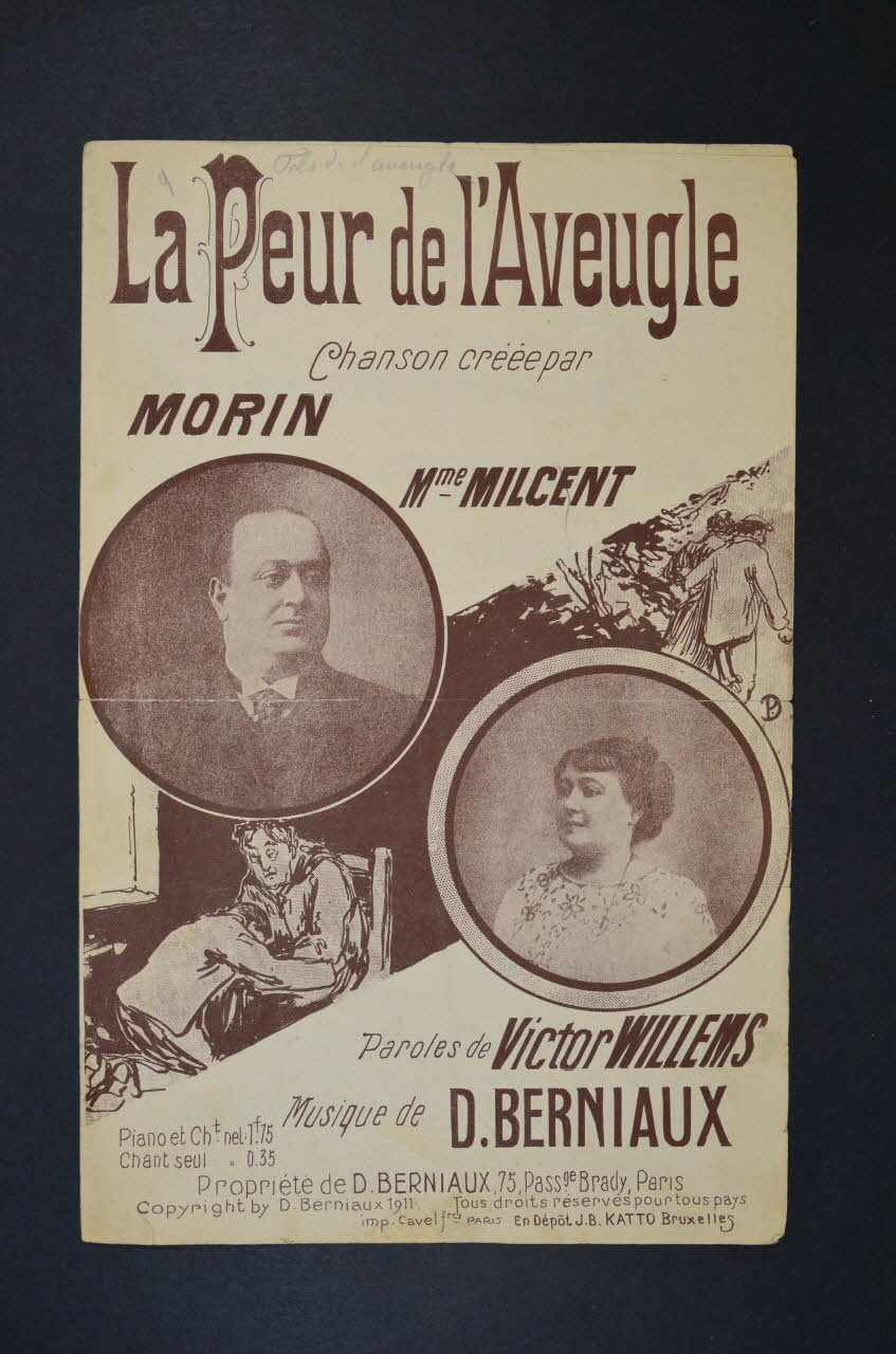 Victor Willems ; Désiré Berniaux ; Morin ; Milcent chanson petit format Île-de-France, France 1911 1966.125.82 Photo Mucem
