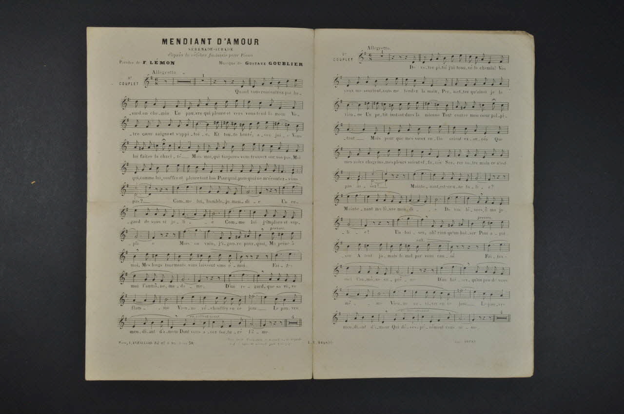 chanson petit format 1966.125.96 Photo Mucem