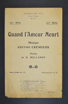 Georges Millandy ; Octave Crémieux ; Digoudé-Diodet; chanson petit format Île-de-France, France 1904 1965.144.165  Photo Mucem