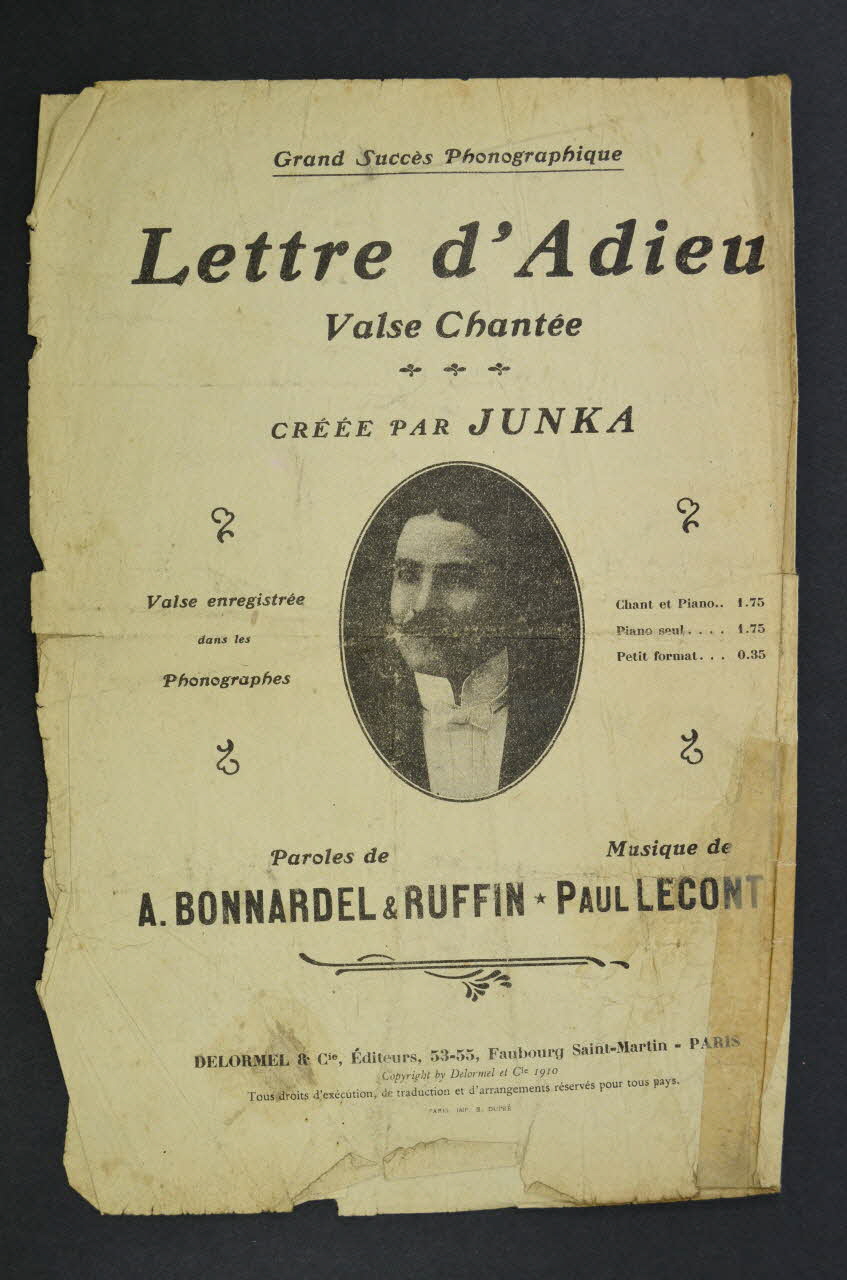 chanson petit format 1966.127.9 Photo Mucem