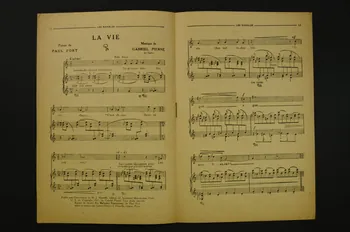 Jean-Baptiste Lully ; Ph. Quimault ; Paul Fort ; Paul Bazelaire ; Gabriel Pierné ; Choudens partition de musique La vie 1925 1965.144.167 Photo Mucem