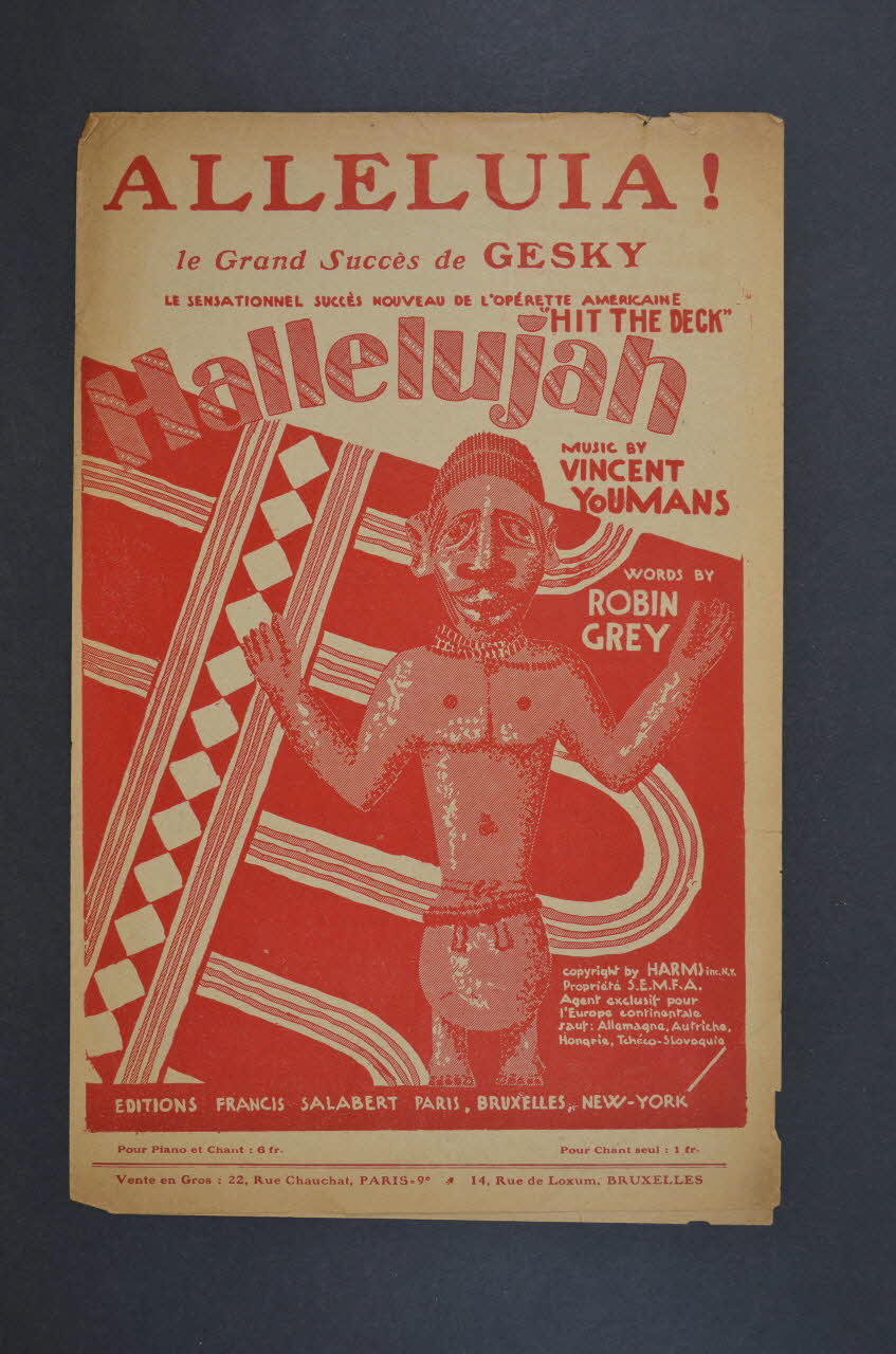 Vincent Youmans ; Robin Grey ; Paul Gesky ; Francis F. Salabert chanson petit format Paris 9ème 1927 1965.144.171 Photo Mucem