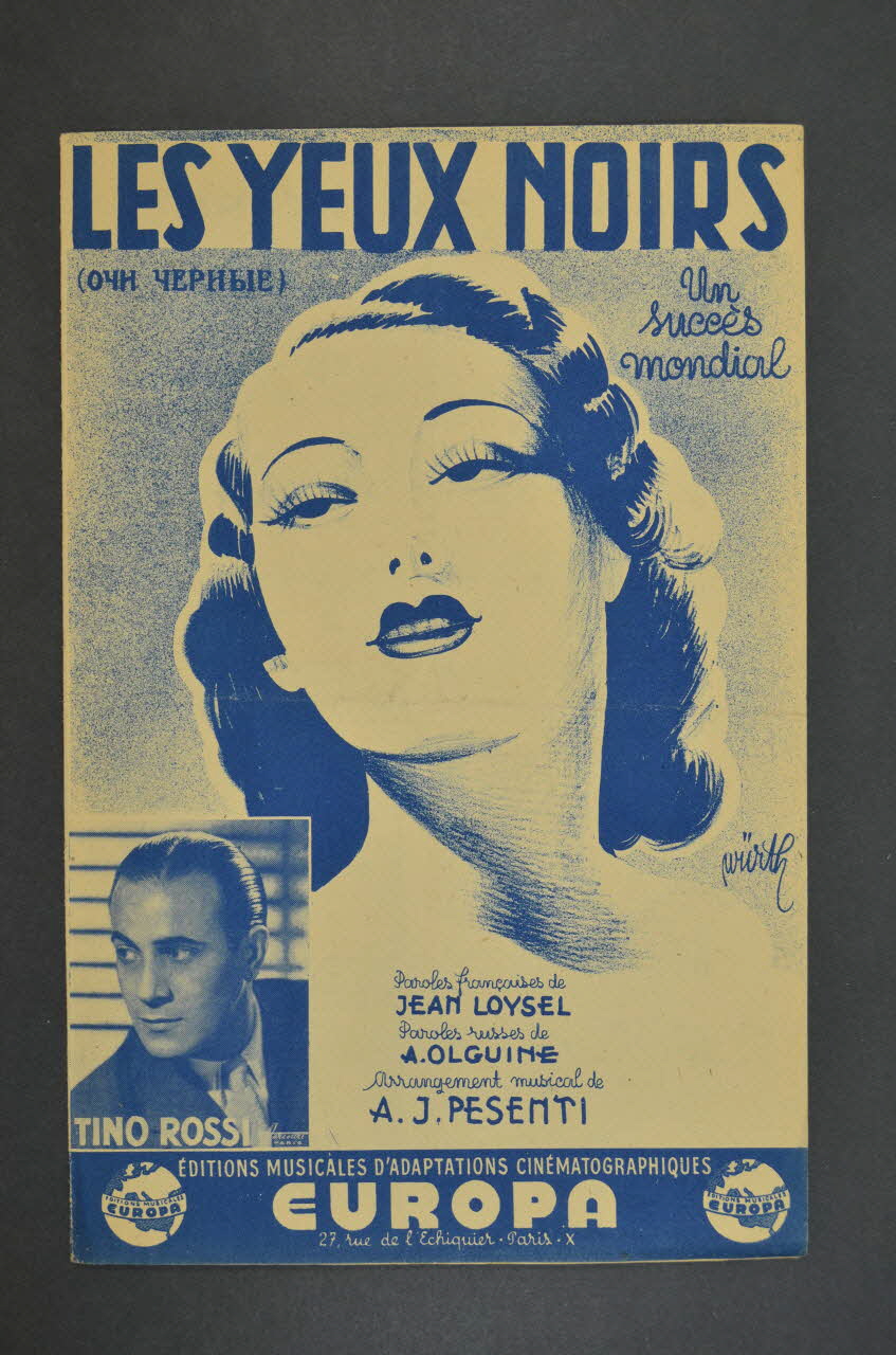 A. Olguine ; A. J. Pesenti ; Jean Loysel ; Tino Rossi ; Europa chanson petit format Île-de-France, France 1945 1966.131.11 Photo Mucem