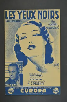 A. Olguine ; A. J. Pesenti ; Jean Loysel ; Tino Rossi ; Europa chanson petit format Île-de-France, France 1945 1966.131.11 Photo Mucem