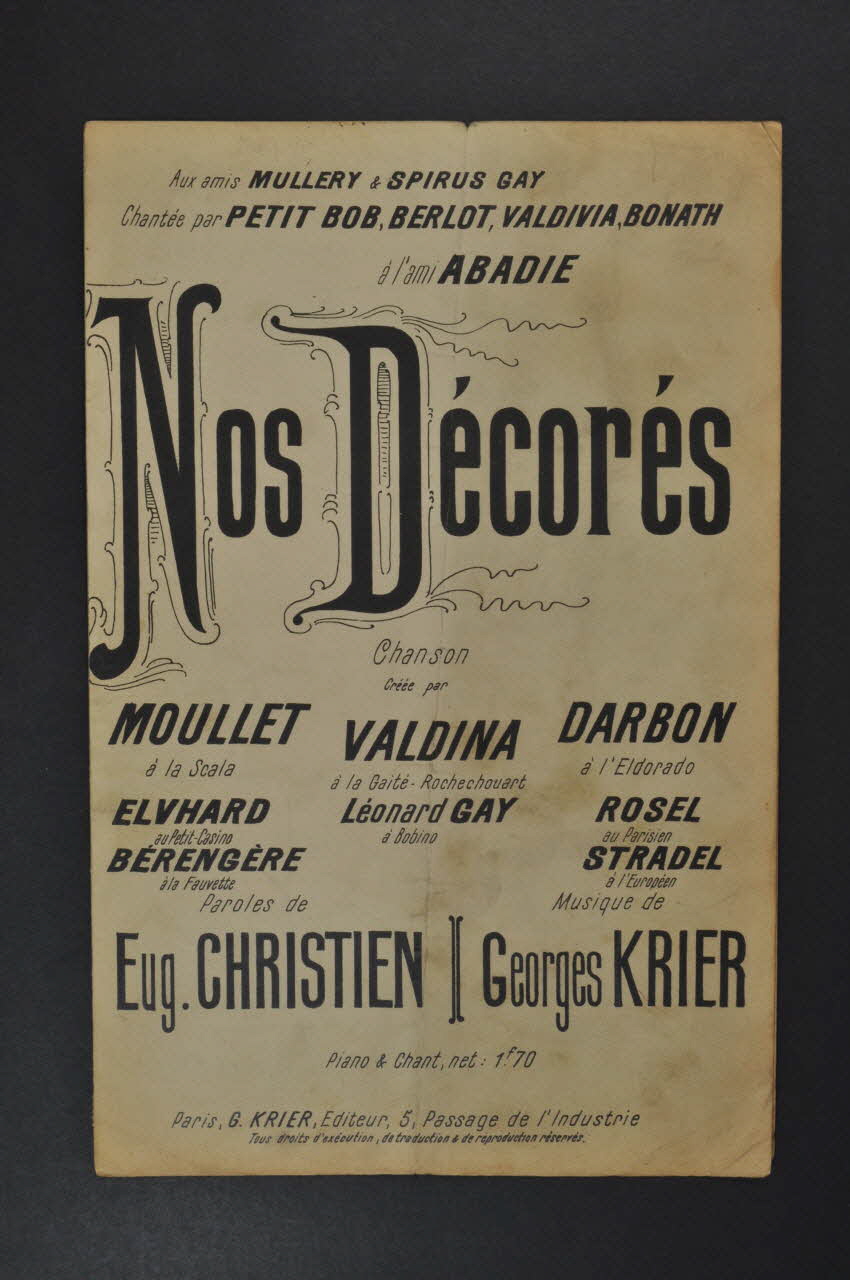 chanson petit format 1965.144.207 Photo Mucem