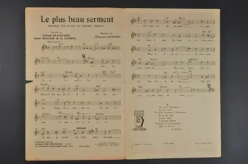 Alfred Machard ; Vincent Scotto ; Jean Rodor ; Gitral ; Georges Guétary ; Paul Beuscher chanson petit format Île-de-France, France 1942 1966.131.29 Photo Mucem