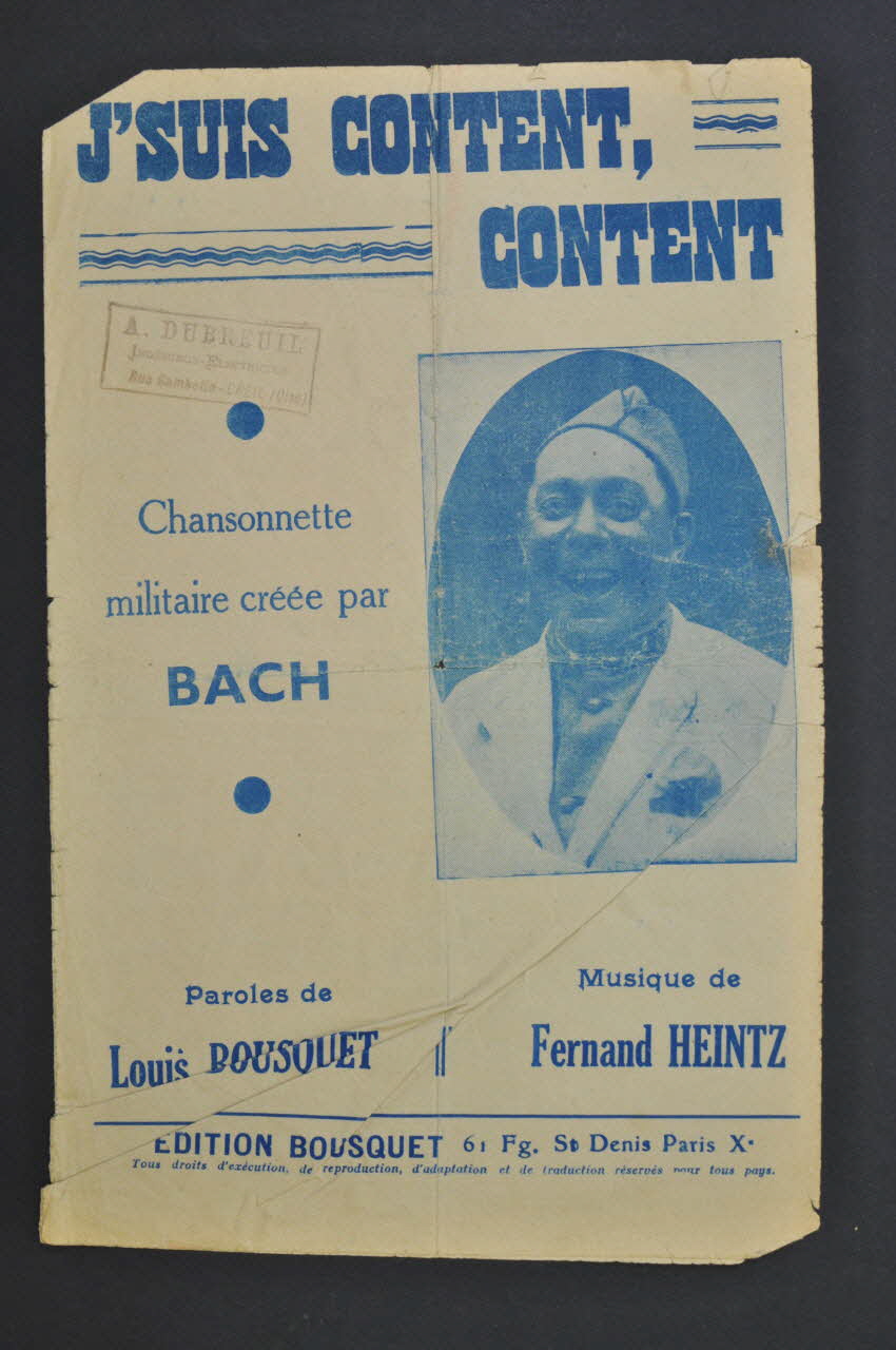 Louis Bousquet ; Fernand Heintz ; Bach chanson petit format Île-de-France, France 1943 1966.131.37 Photo Mucem