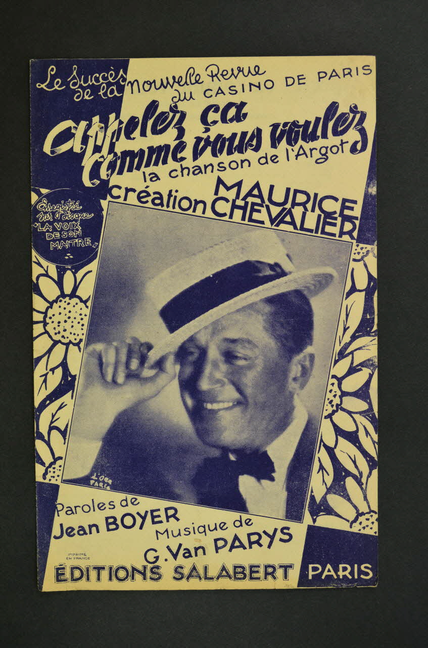 Jean Boyer ; Georges Van Parys ; Maurice Chevalier ; Salabert chanson petit format Île-de-France, France 1939 1966.131.44 Photo Mucem