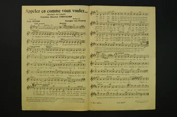 Jean Boyer ; Georges Van Parys ; Maurice Chevalier ; Salabert chanson petit format Île-de-France, France 1939 1966.131.44 Photo Mucem