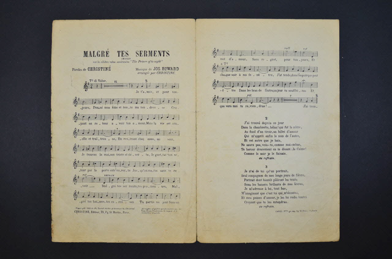 chanson petit format 1965.144.36 Photo Mucem