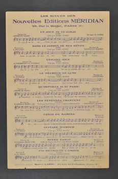 Rolf Marbot ; Bert Reisfeld ; André Mauprey ; Albert Galva ; Méridian, Les Nouvelles éditions; chanson petit format Île-de-France, France 1935 1966.131.60 Photo Mucem