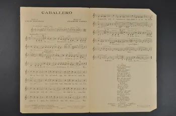 Louis Poterat ; Francis Lopez ; Georges Guétary ; Salabert chanson petit format Île-de-France, France 1943 1966.131.65  Photo Mucem