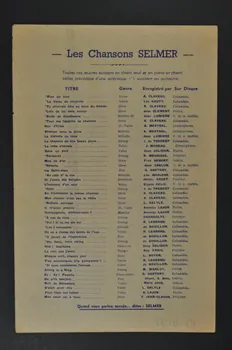François Llenas ; Francis Lopez ; Georges Guétary ; Selmer; chanson petit format Île-de-France, France 1943 1966.131.69  Photo Mucem