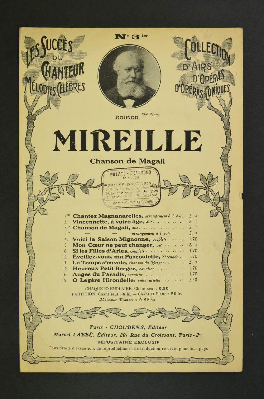 chanson petit format 1965.144.64 Photo Mucem