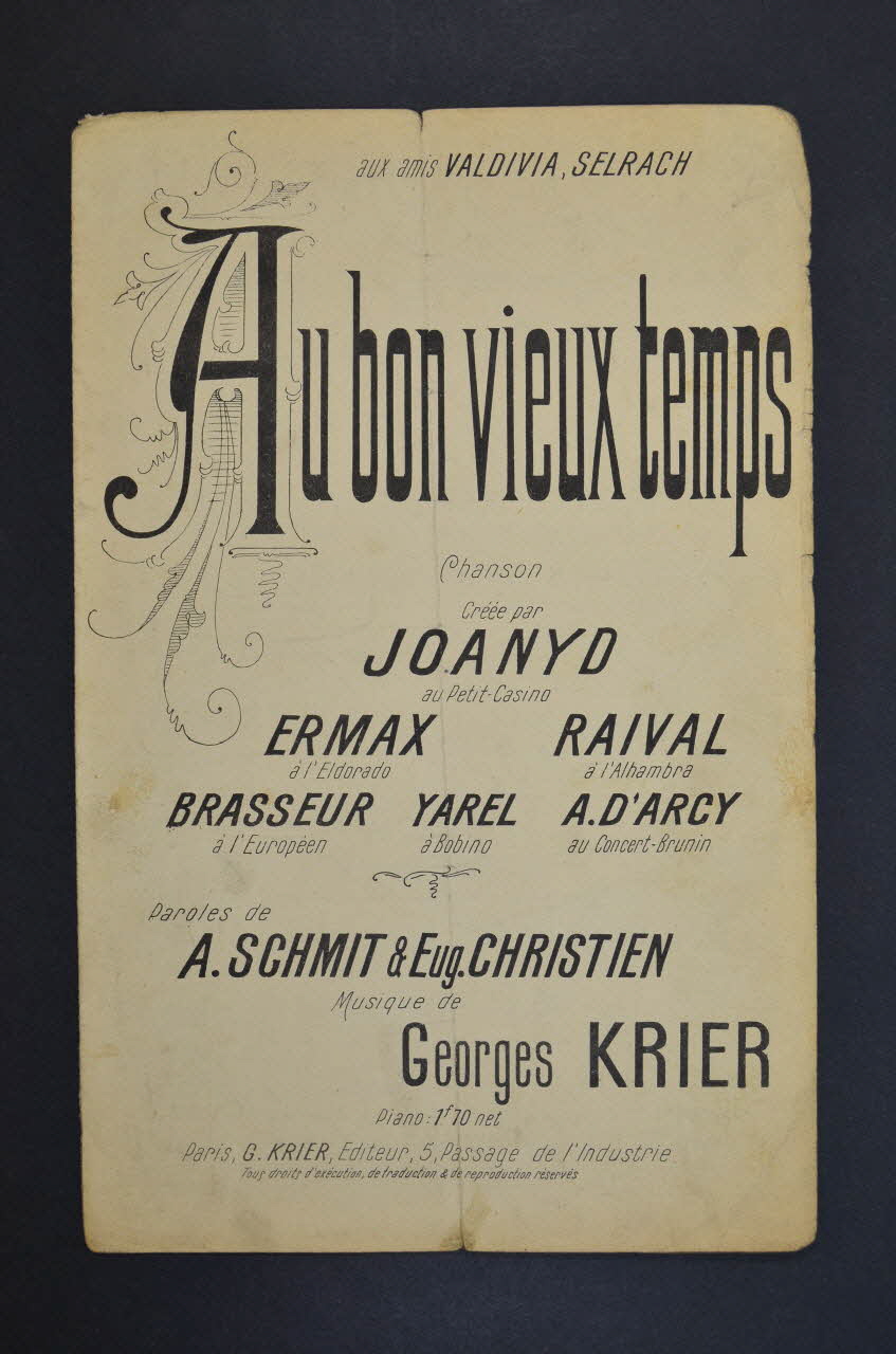 chanson petit format 1965.144.79 Photo Mucem