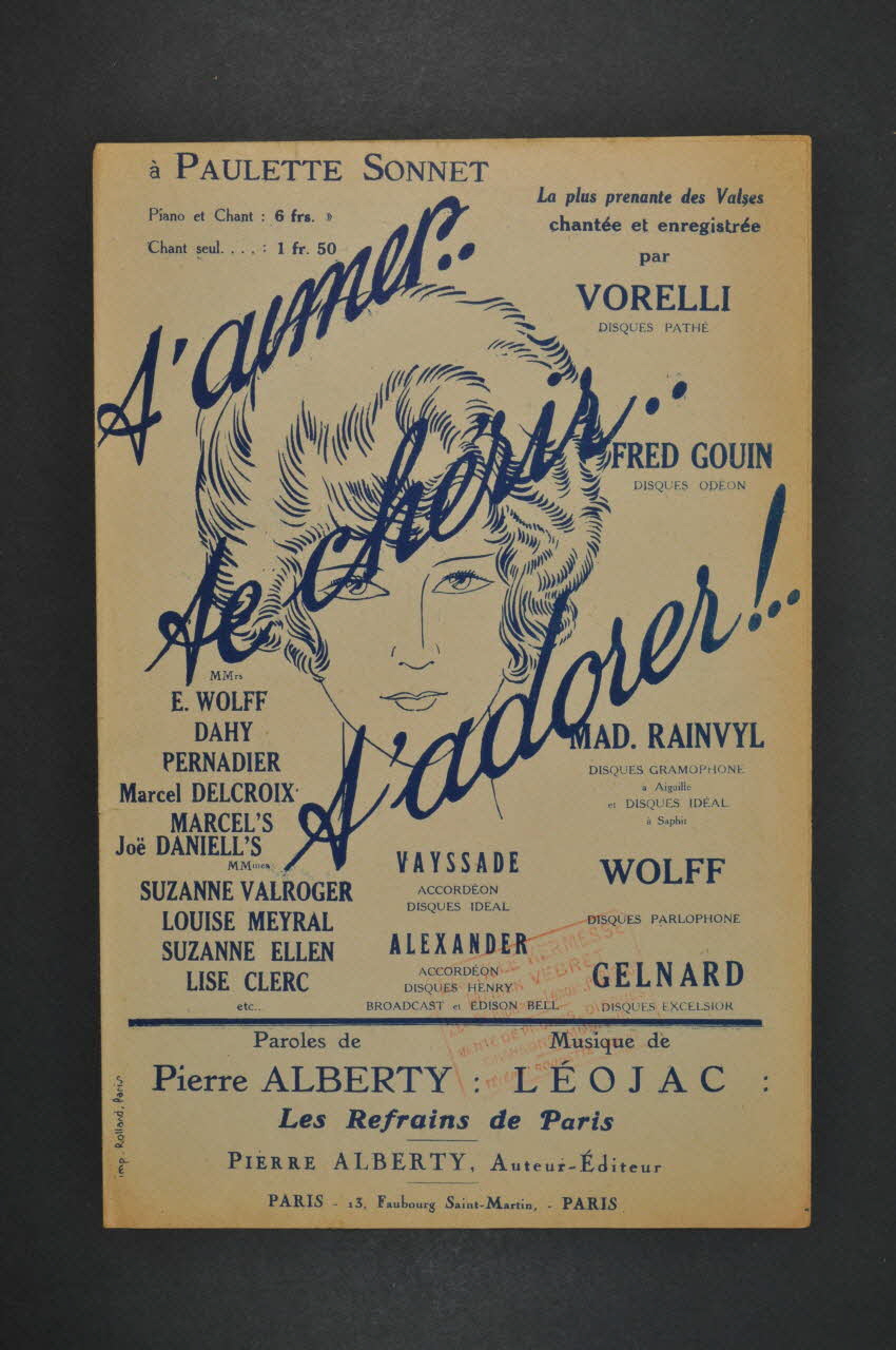 chanson petit format 1965.144.86 Photo Mucem