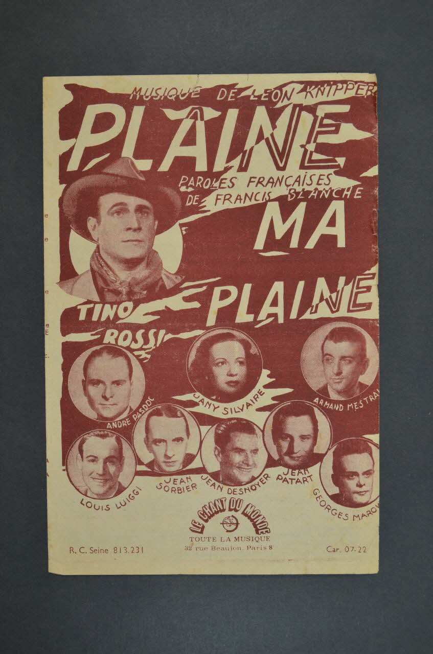Francis Blanche ; Léon Knipper ; Le Chant Du Monde chanson petit format Île-de-France, France 1945 1966.131.99 Photo Mucem