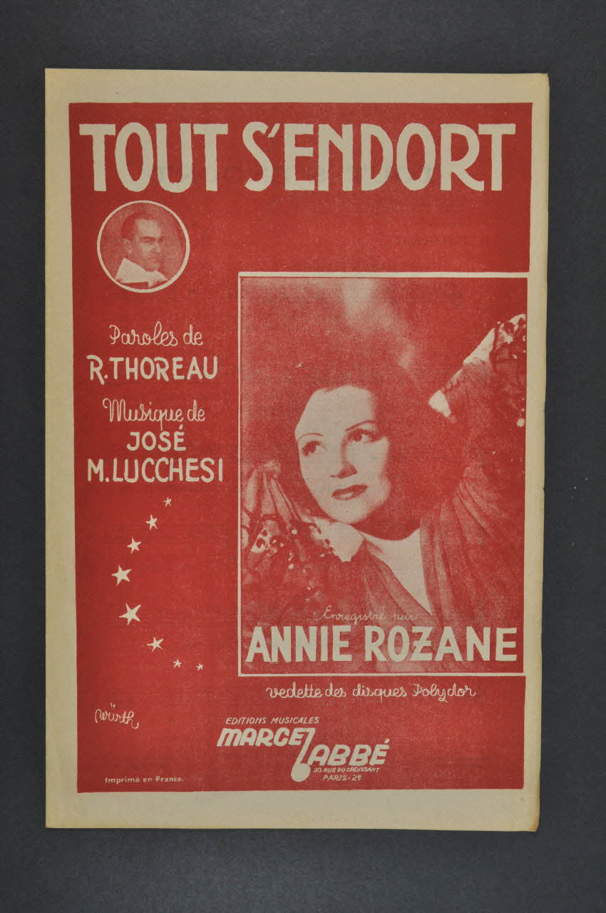 Rachèle Thoreau ; José Lucchesi ; Annie Rozane ; Labbé chanson petit format Île-de-France, France 1946 1966.132.21 Photo Mucem
