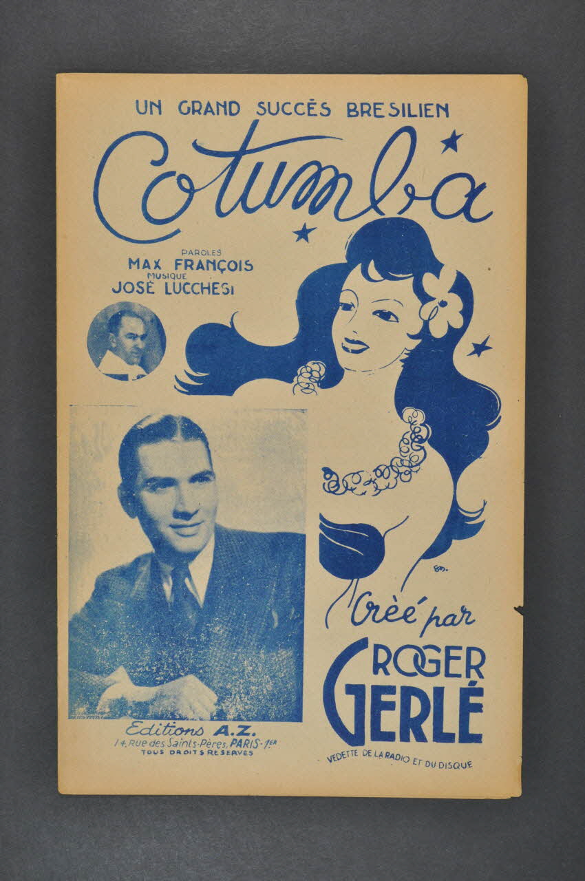 Max François ; José Lucchesi ; Roger Gerlé ; Az; chanson petit format Île-de-France, France 1946 1966.132.22 Photo Mucem