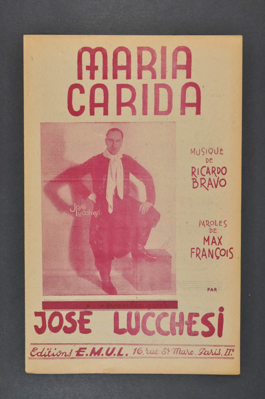 Max François ; Riccardo Bravo ; José Lucchesi ; Editions E.M.U.L chanson petit format 1945 1966.132.8 Photo Mucem