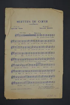 Plébus ; Pierre Chapelle ; Roland GaëL ; Vincent Scotto ; Jean Flor ; Digoudé-Diodet; chanson petit format 1907 1965.145.13  Photo Mucem