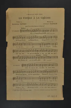 Justin Clérice ; Alphonse Daudet ; Albert Vaguet ; A. Gury chanson petit format 1905 1965.145.2 Photo Mucem