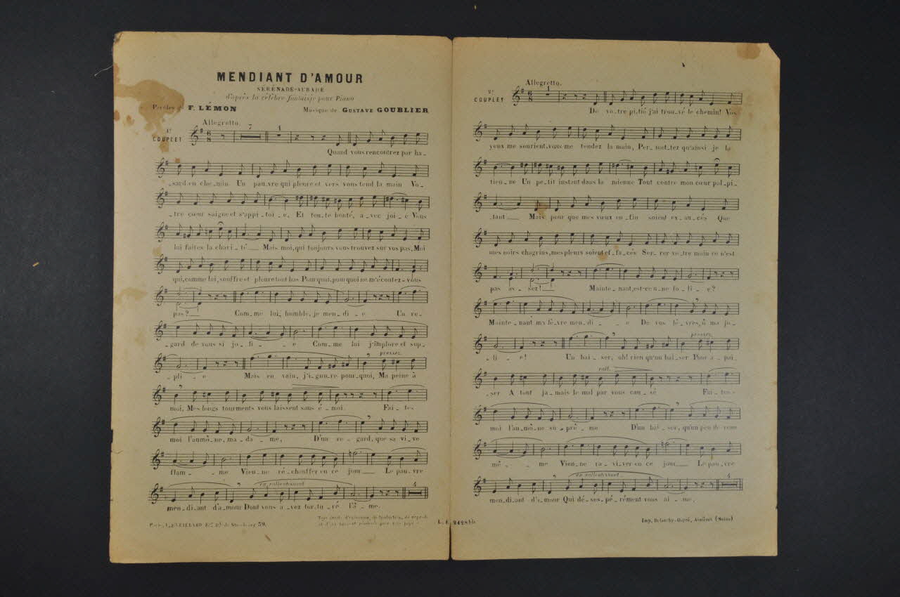 chanson petit format 1966.135.19 Photo Mucem