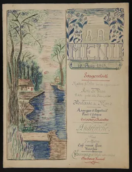 dessin Menu de communion 1973.107.152  Photo Mucem