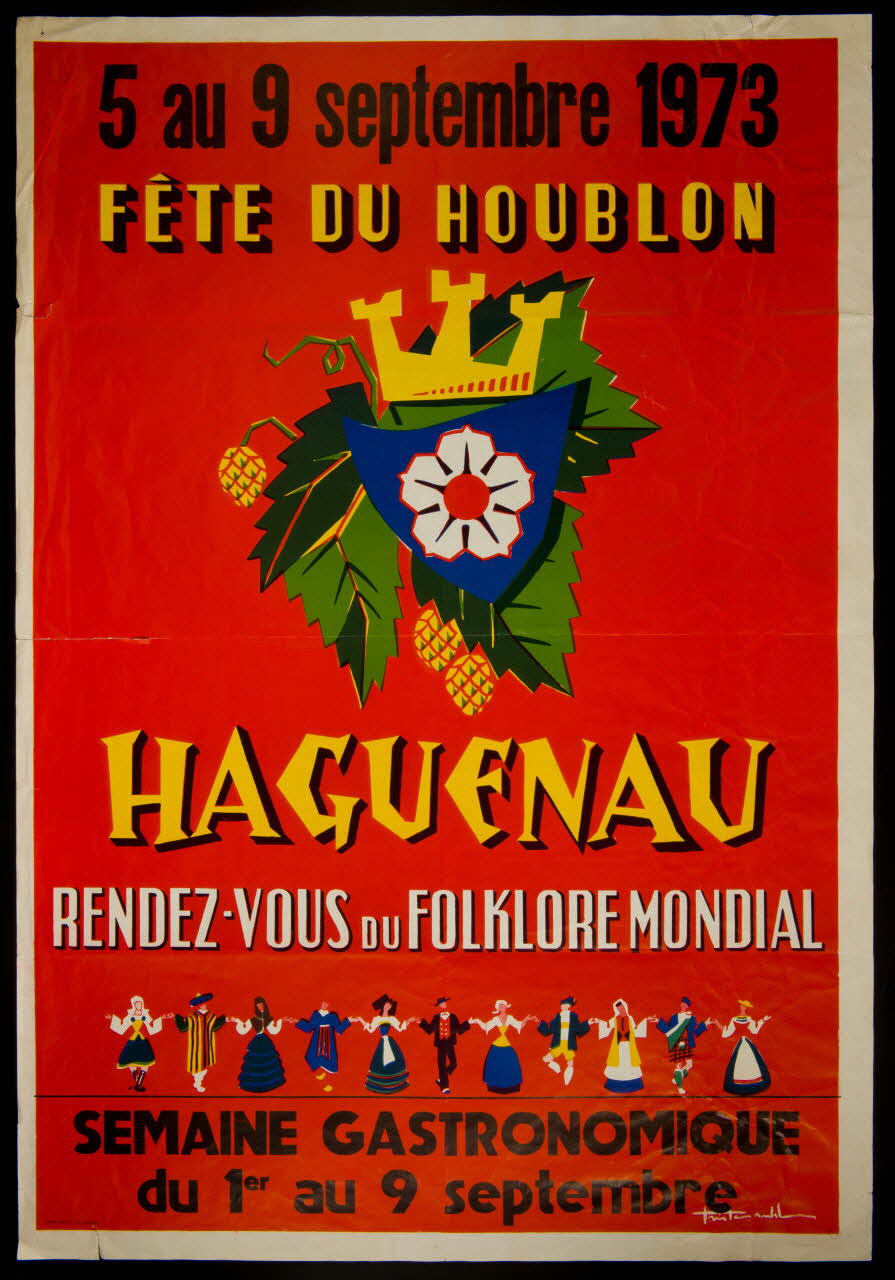 estampe FÊTE DU HOUBLON  HAGUENAU 1973.109.10 Photo Mucem