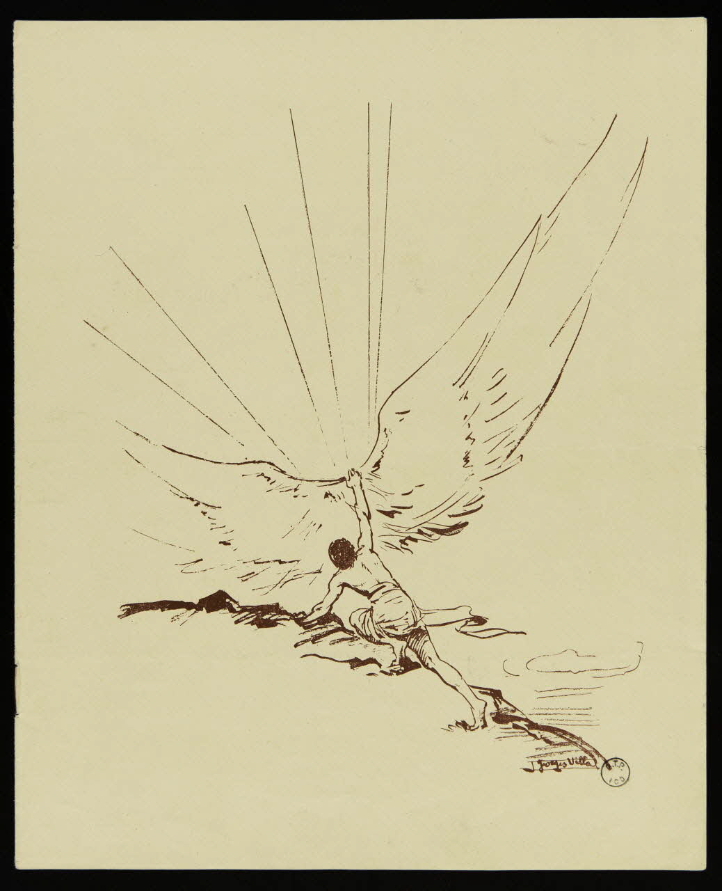 estampe Livret pour un banquet de l'aéro-club 1973.11.101 Photo Mucem