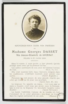 estampe SOUVENEZ-VOUS DANS VOS PRIERES  DE  Madame Georges DASSET 1973.11.78 Photo Mucem