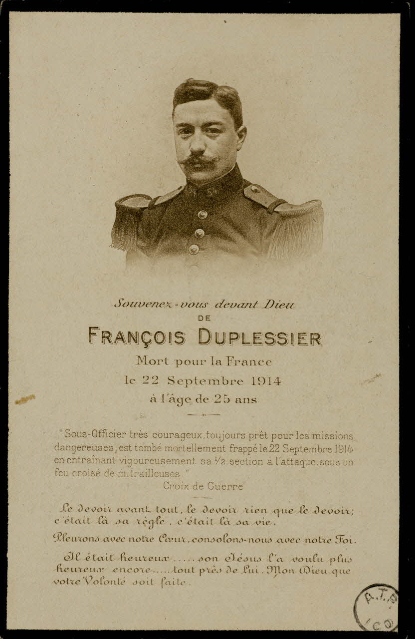 estampe Souvenez-vous devant Dieu  DE  FRANCOIS DUPLESSIER 1973.11.79.1 Photo Mucem