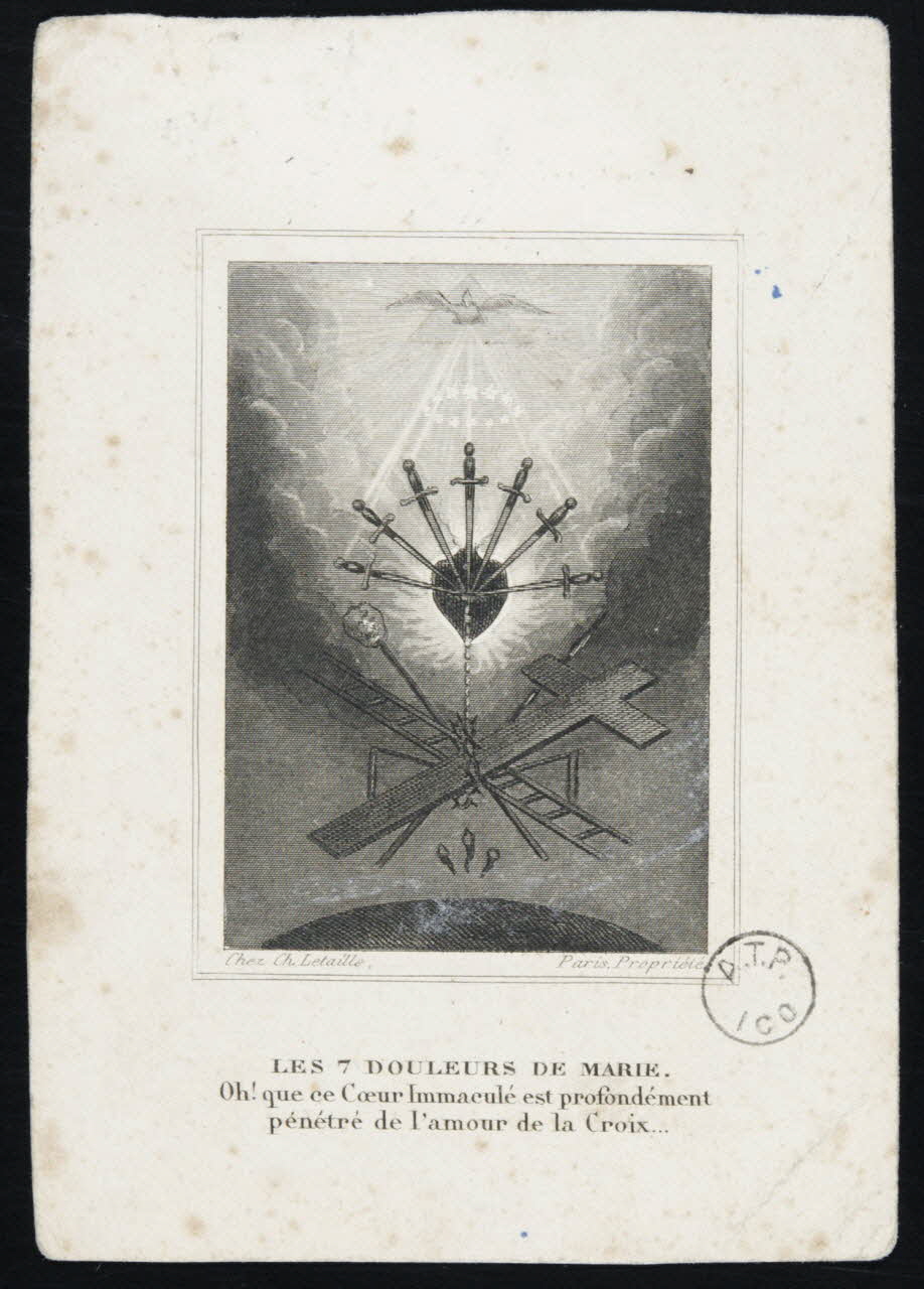 estampe LES 7 DOULEURS DE MARIE. 1973.11.83 Photo Mucem