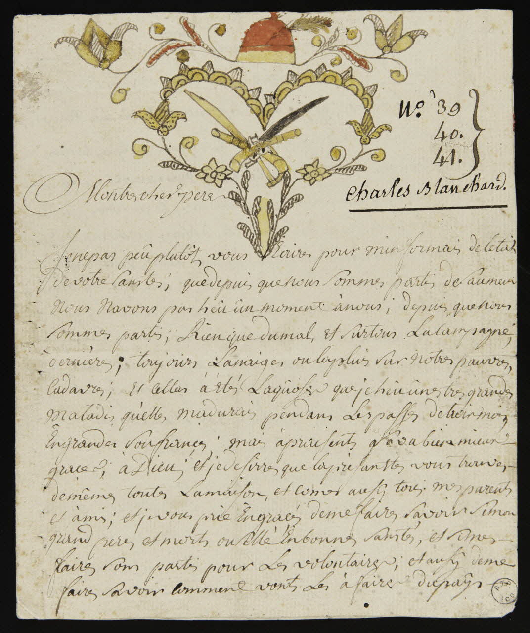 dessin Lettre 1973.22.13 Photo Mucem