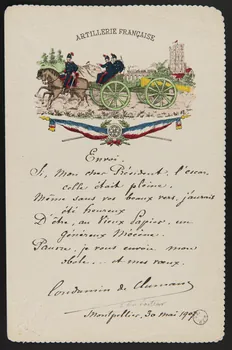 estampe ARTILLERIE FRANCAISE Languedoc-Roussillon, France 1907 1973.22.15 Photo Mucem