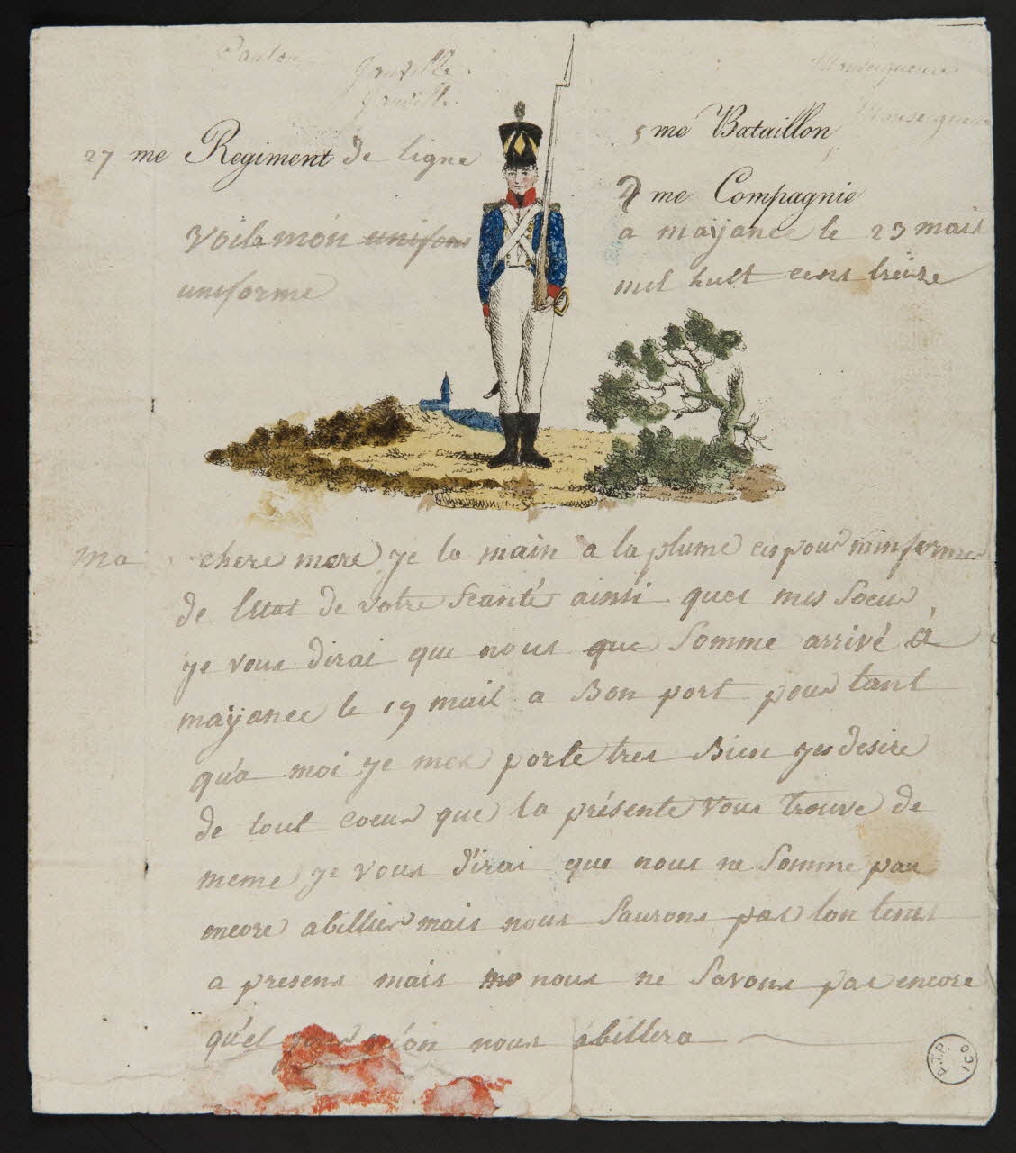 estampe Soldat 1813 1973.22.16 Photo Mucem