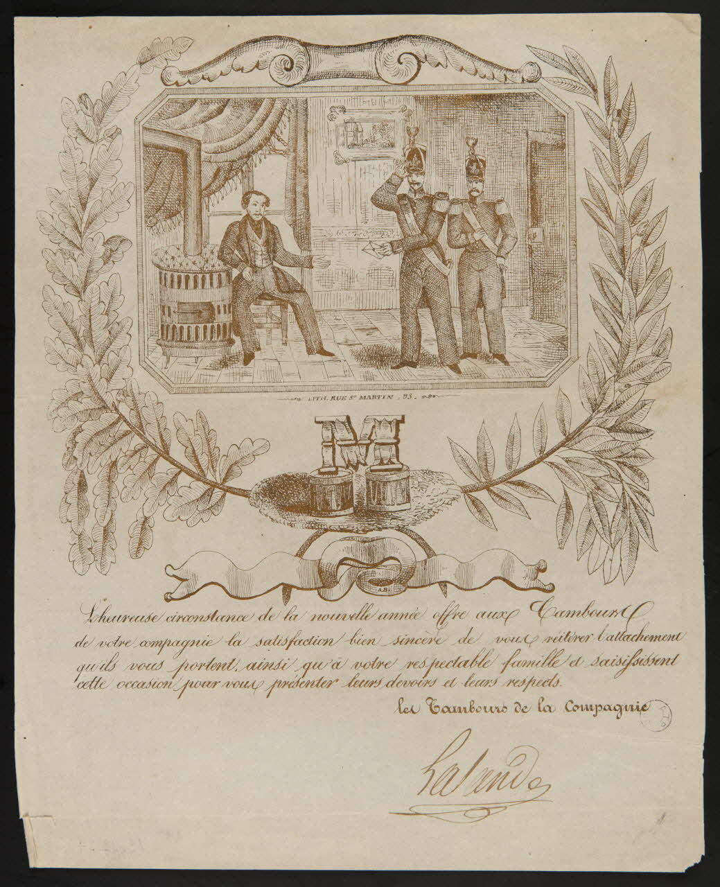 estampe les Tambours de la compagnie 1973.22.24 Photo Mucem