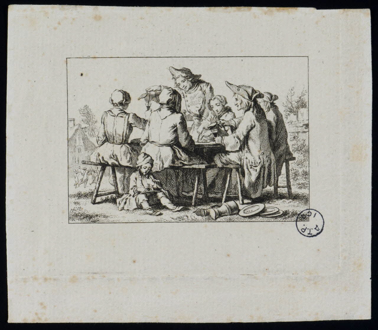 estampe Repas en famille 1977.23.35.3 Photo Mucem