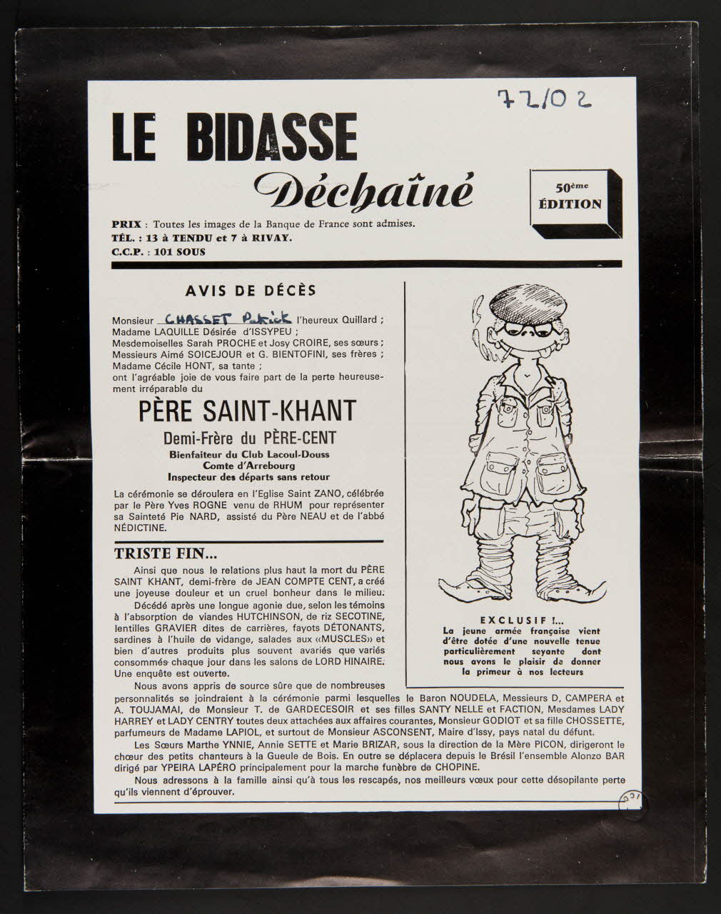 estampe LE BIDASSE  Déchaîné 1973.24.17 Photo Mucem