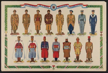 estampe LES UNIFORMES DE L'ARMEE FRANCAISE GUERRE DE 1939 1973.30.11 Photo Mucem