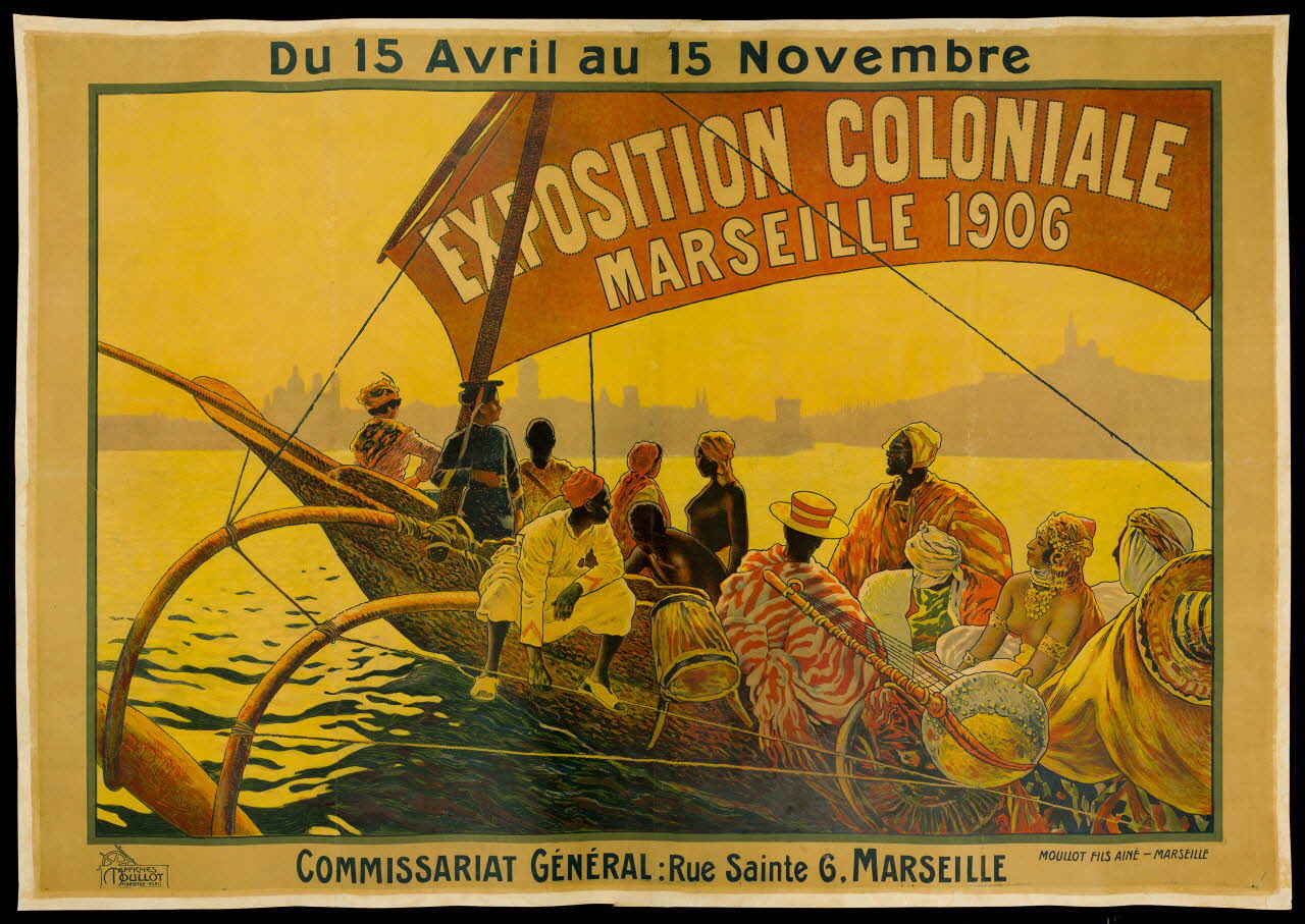 Etablissements Moullot affiche EXPOSITION COLONIALE  MARSEILLE 1906 Provence Alpes Côte d'azur, France 1906 1973.30.14 Photo Mucem