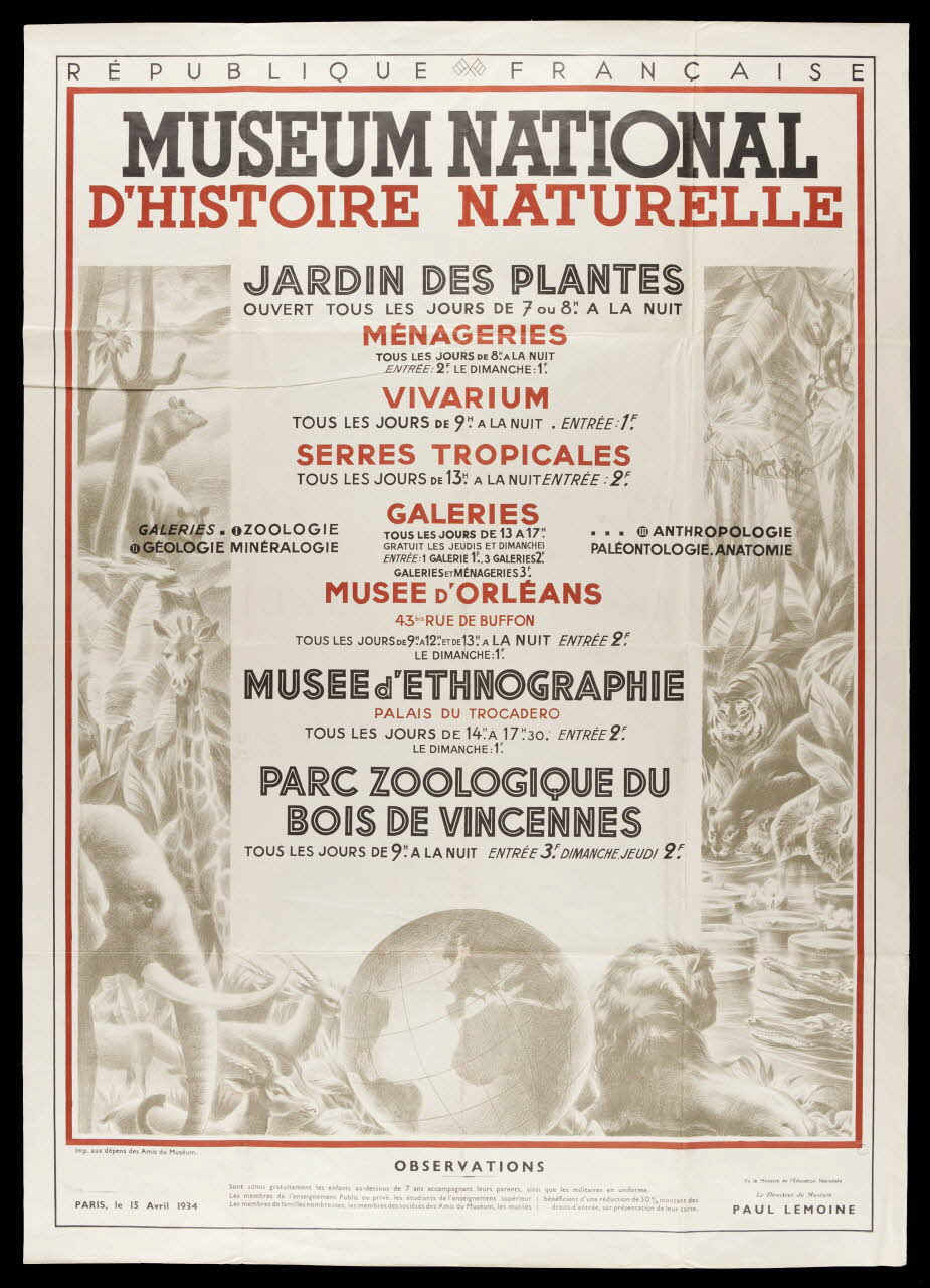 estampe MUSEUM NATIONAL  D'HISTOIRE NATURELLE 1973.30.16 Photo Mucem