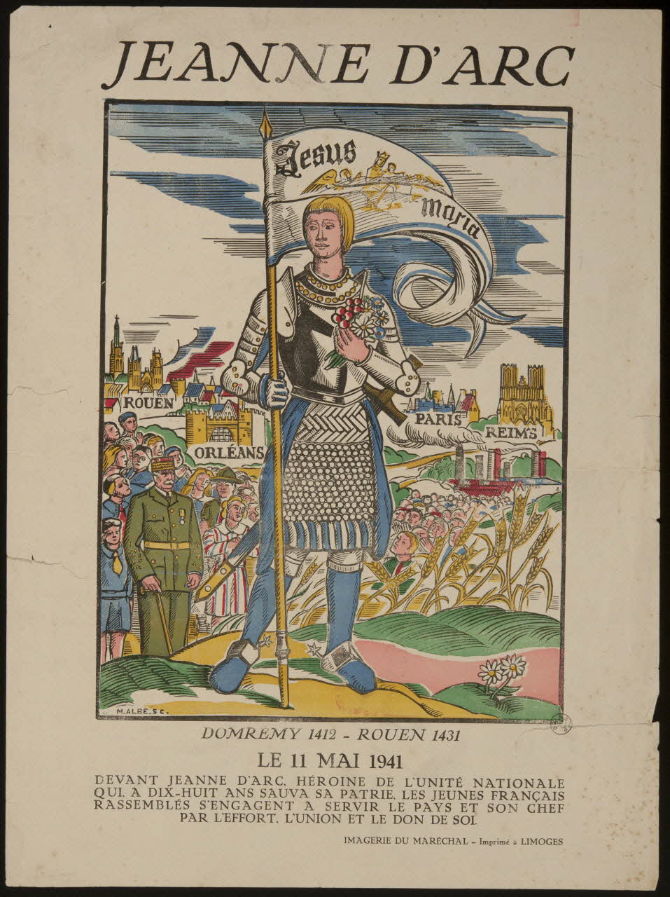 estampe JEANNE D'ARC 1973.30.8 Photo Mucem